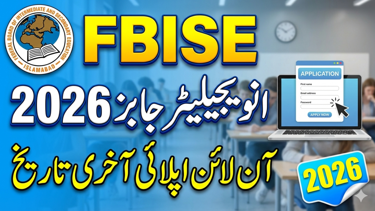 FBISE invigilator Jobs 2026 Online Apply