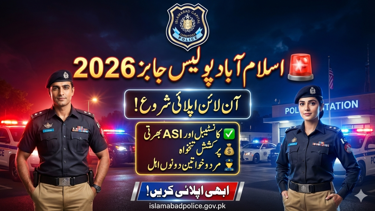 Islamabad Police Jobs 2026 Online Apply