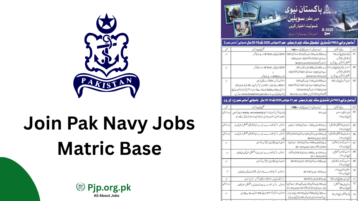 Join Pak Navy Jobs Matric Base