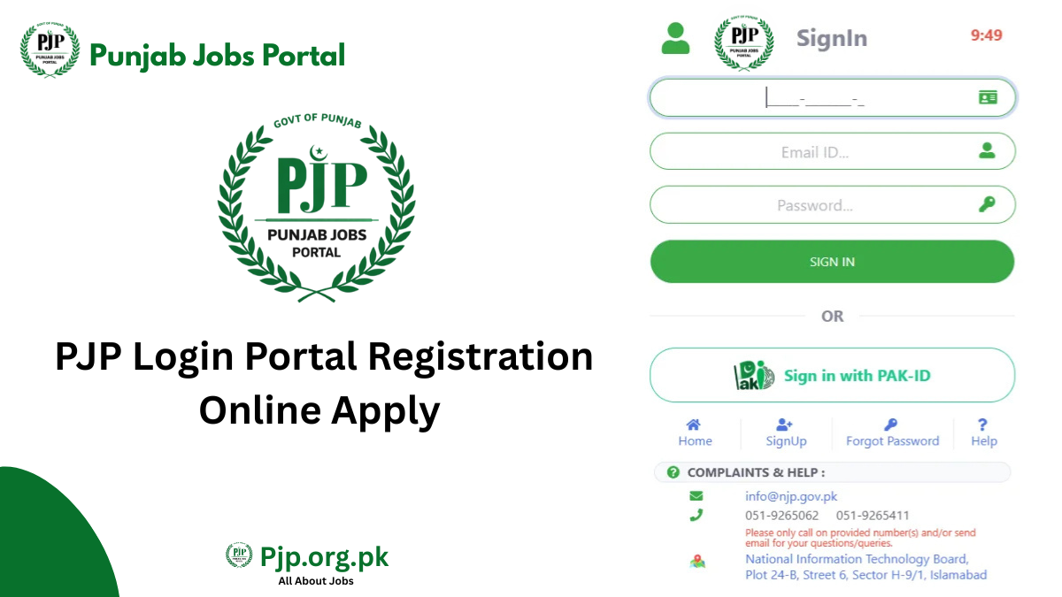PJP Login 2026 Portal Registration Online Apply