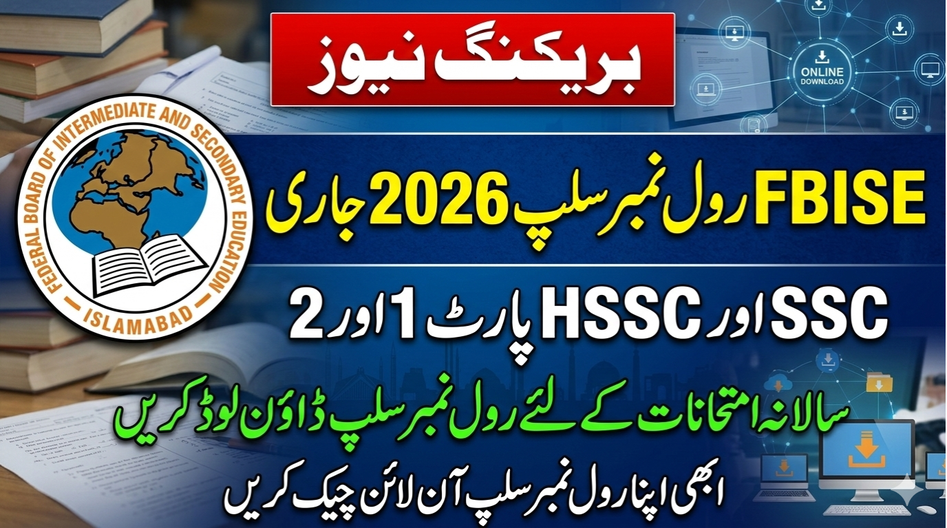 FBISE Roll No Slip 2026